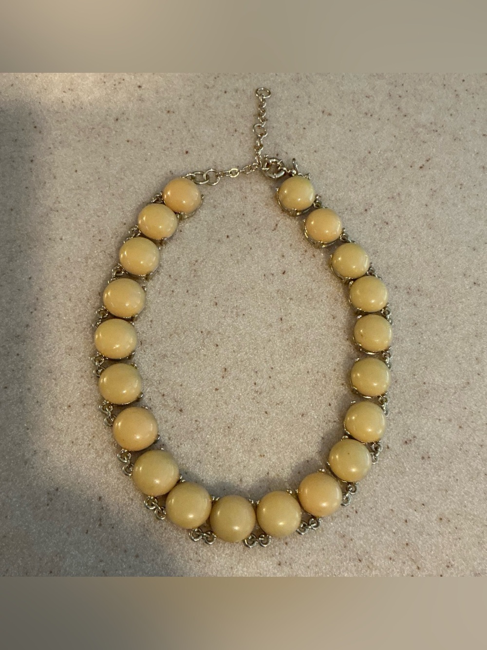 J. Crew Pale Yellow Beaded Collar Necklace